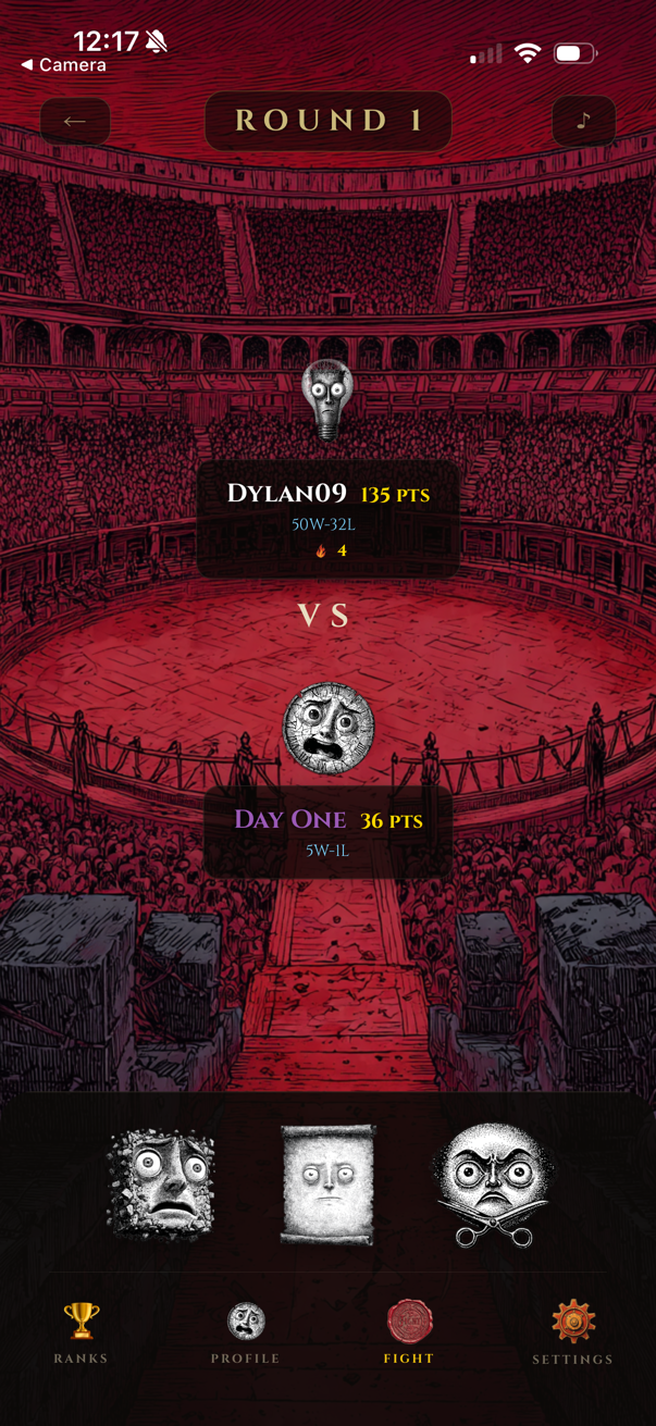 VS Screen Weapon Selection